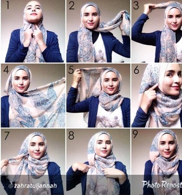 بالصور 10 لفات حجاب بسيطة وعصرية